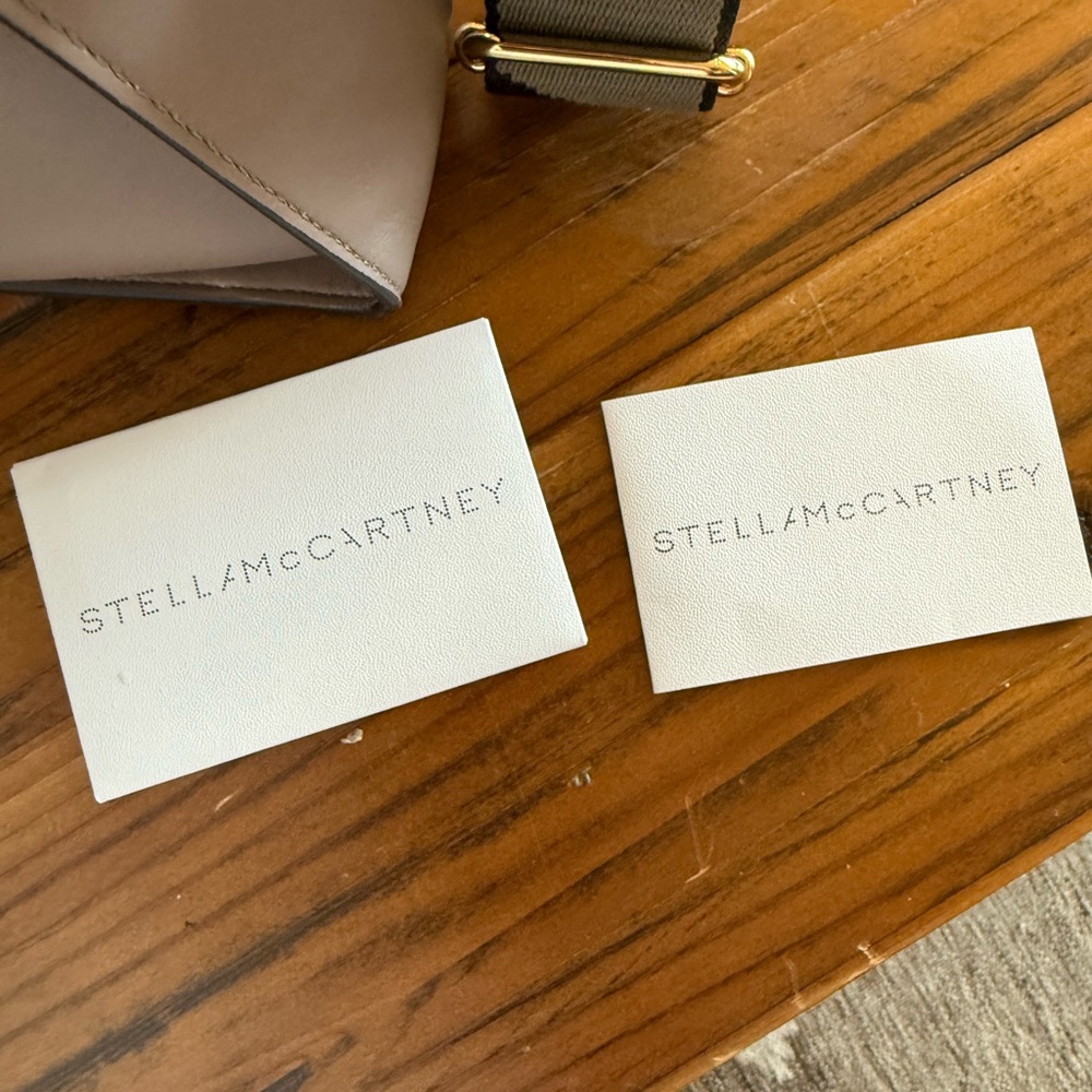 Stella McCartney Beige Shoulder Bag with Black Strap - Picture 10 of 14